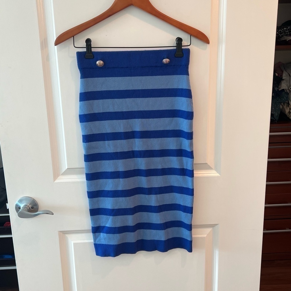 L’AGENCE Striped Midi Skirt Size S